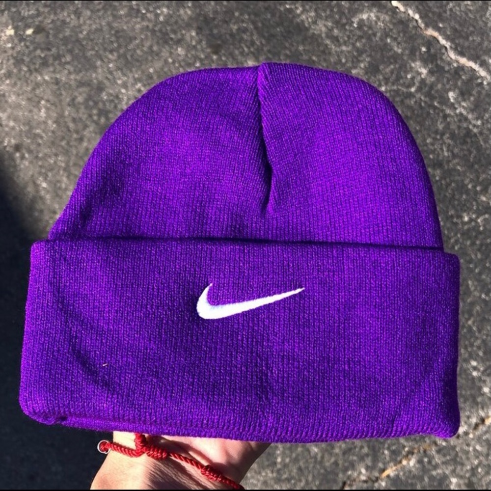 Purple Nike Vintage Beanie